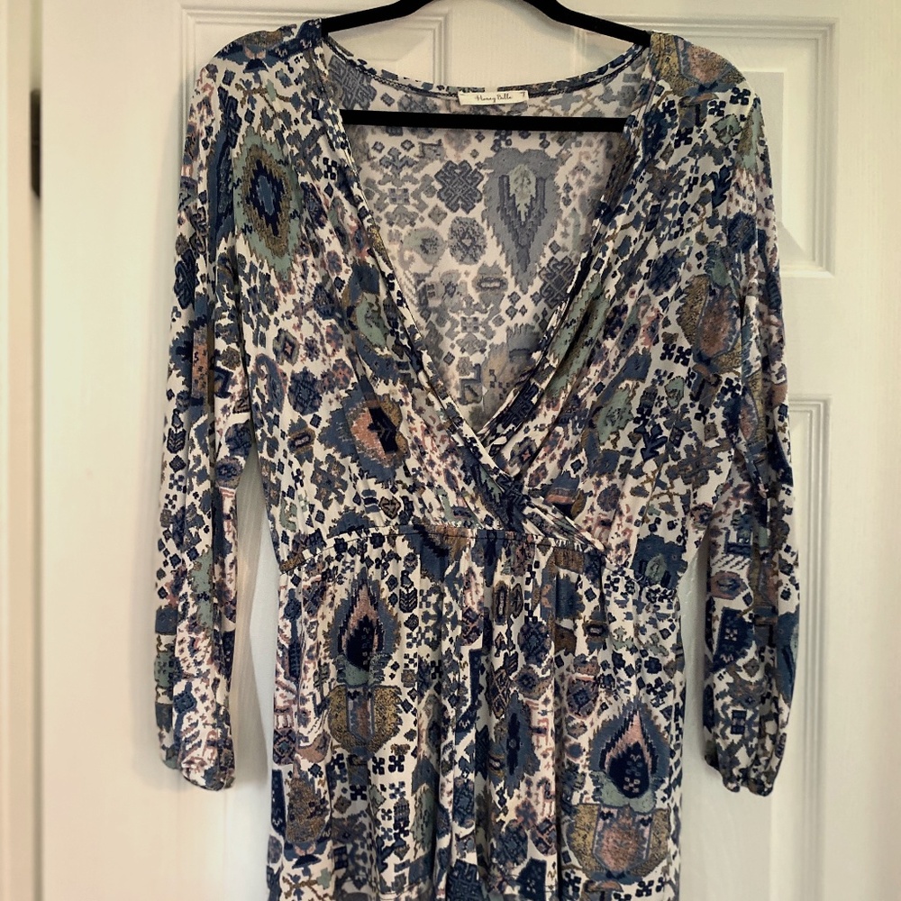 Purple & Blue Patterned Romper